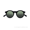 Круглая кадр ручной формы мода винтажные ацетатные солнцезащитные очки 2023